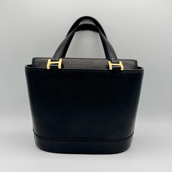 MCM Vintage Black Leather Flap Studded Bucket Bag - Picture 12 of 12